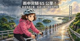 雨中完騎 65 公里！島波海道正賽：高速公路封路給我們騎，從今治一路騎進尾道